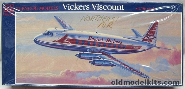 Glencoe 1/96 Vickers Viscount - Capitol - BEA - Northeast Airlines - Air France, 05501 plastic model kit
